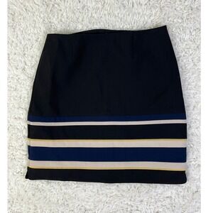 White House Black Market Skirt Striped Academia Officecore Career‎ Mini Size 10